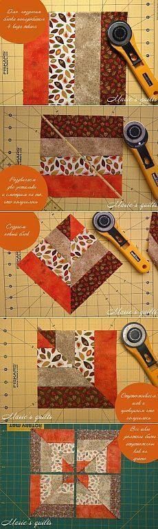 the instructions for how to make an origami quilt with scissors and threads