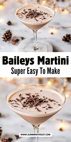 Rich, creamy, and decadent, the Baileys Martini is the ultimate holiday indulgence. This velvety cocktail combines Baileys Irish Cream with a touch of vodka, creating a smooth, luxurious drink that’s perfect for dessert or after-dinner sipping. Topped with a chocolate swirl or dusted with cocoa powder, it’s a festive favorite you’ll want to keep on your holiday rotation. Save this recipe for an elegant and easy-to-make treat! Frozen Hot Chocolate Martini Delish, Christmas Drinks Alcohol Martini, Stanley Tucci Homemade Baileys, Baileys Vodka Recipes, Baileys Chocolate Martini Recipe, Alcoholic Drinks Easy 3 Ingredients, Holiday Martini Recipes Christmas, Snowball Martini Vanilla Vodka, After Dinner Martini