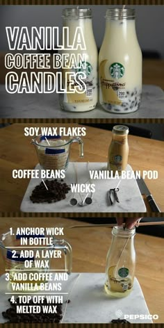 the instructions for how to make vanilla coffee