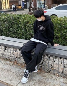 Korean Outfits Men, Street Style Boy, Korean Style Boy, Korean Street Wear, Kpop Fashion Men, Women Right, Korean Mens Fashion, Black Outfit Men