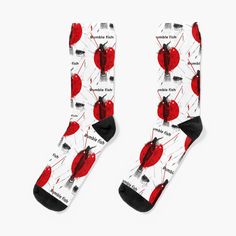 Get my art printed on awesome products. Support me at Redbubble #RBandME: http://www.redbubble.com/people/catcoconut-art/works/45030498-rumble-fish?p=socks&asc=u Fish Socks, Socks For Sale, Socks