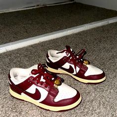 Maroon/Red Sneakers With Gold Accents. Brand New, Never Worn! Burgundy Low-top Sneakers With Red Sole, Maroon Sneakers, Designer Shoes Sneakers, Red Quince, Jordan 4’s, Black Jordans, Jordan Red, Womens Air Jordans, Nike Air Jordan Retro