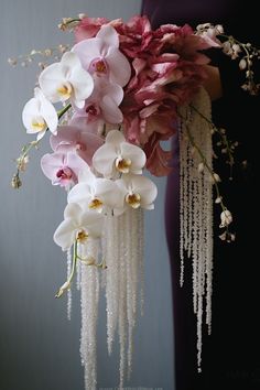 Orchid Wedding Centerpieces Simple, Pink Orchid Wedding Bouquet, Orchid Party Decor, Orchids For Wedding, Purple Orchid Arrangement, Big Wedding Bouquet Brides, Unusual Wedding Bouquets Creative Unique, Orquid Bouquet, Orchids Wedding Bouquet