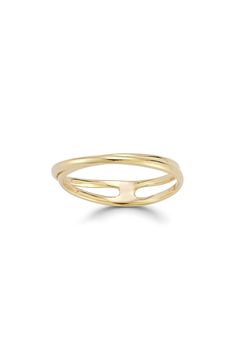 A fine 14-karat gold band ensures a lasting luster for this slender, faux-stack ring finished with crossover bands. 1.5mm band width 14K gold Made in Italy Double Band Ring, Double Band Rings, Steve Madden Sneakers, Stack Ring, Luxury Gifts, Tie And Pocket Square, Gold Band, Stacking Rings