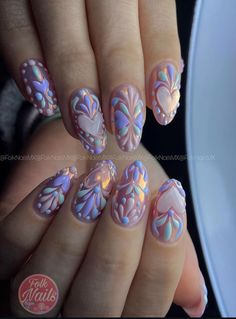 Talavera Nails, Almond Acrylic Nails Designs, Boho Nails, Bunny Nails, Hippie Nails, Spring Nail Designs, Pointed Nails, Brighter Days, Pretty Nail Designs