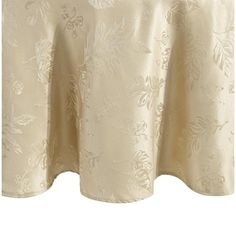 an image of a table cloth on a white background with gold flowers and leaves in the center