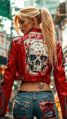 Cyberpunk Dystopia, Cyberpunk Female, Harley Quinn Artwork, Tattoed Women, American Beauty, Harley Quinn, Female Art, Art Girl, Blogger