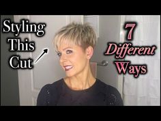 Pixie Hair Tutorial | 7 Quick Change Styling Ideas - YouTube Styling A Pixie, Pixies Haircut, Cute Pixie Haircuts, Pixie Haircut Styles, Spiky Hairstyles, Easy Care Hairstyles