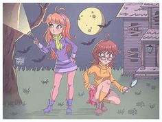 velma and dapney in front of a haunted house - Search Images A Haunted House, House Search, Haunted House, Drawings