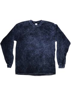 Mineral Long Sleeve T-Shirt - NAVY - S | Tie-Dye Mineral Long Sleeve T-Shirt in Navy Blue Size Small | Cotton Mineral Wash Shirt, Navy Crafts, Girl Workout Routine, Trash To Couture, Diy Tie Dye Techniques, Big Lashes, Stock Tie, Tie Dye Techniques, Shibori Tie Dye