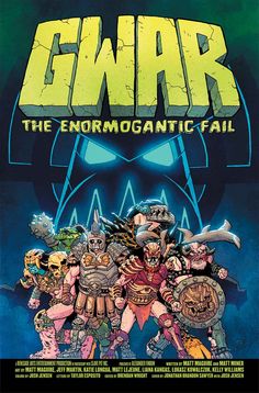 the cover to gwar the enromogantic fall, with an image of several