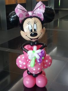 Balloon+Columns | BalloonCr8ive: Character Balloon Columns Minnie Mouse Party Theme, Lollie Pop, Mickey Mouse Centerpieces, Mickey Mouse Centerpiece, Minnie Mouse Theme Party, Minnie Mouse Balloons, Balloon Centerpiece, Minnie Birthday Party, Minnie Mouse Theme