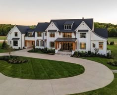 a large white house with lots of windows