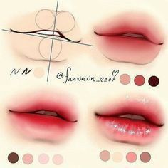 the lips have different shapes and colors