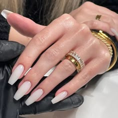 Trendy Vacation Nails, Long White Nails, خواتم خطوبة, Bridesmaids Nails, Simple Gel Nails, Soft Nails