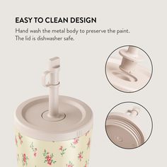 the instructions for how to clean an electric hand washer with soap and water in it