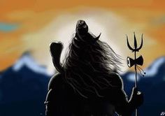 the silhouette of a man with long hair holding a bow and arrow in his hand