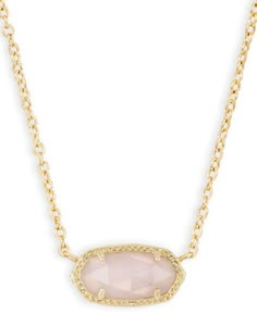 in stock Kendra Scott Rose Quartz, Kendra Scott Rose Quartz Necklace, Kendall Scott Necklace, Gold Necklace Kendra Scott, Kendra Scott Pink Necklace, Kendra Scott Necklace Rose Quartz, Kendrick Scott Necklace, Necklaces Aesthetic Gold, Kender Scott Necklaces