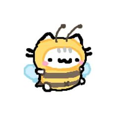 a cartoon character with a bee on it's chest