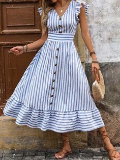 Summer Dress 2024, Summer Fashion Dresses Casual, Feminine Clothes, Western Dresses For Women, Elegant Summer Dresses, Simple Kurta Designs, Beautiful Dress Designs