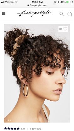 Curly French Bangs, 3b Hair Bangs, French Bob Curly Hair 3b, 3b Bangs, Short Bangs Curly Hair, Curly Hair Bangs Round Face, 3c Short Hair, Side Fringe Hairstyles, 3b Curly Hair