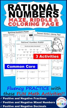 three different activities to help students learn how to use the numbers in addition and subtraction