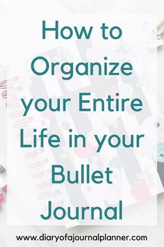 How to get your entire life organized with your bullet journal #bulletjournal #journal #bujo #bujoideas #dailyplanners #lifeplanners Creative Journal Ideas, Organization Bullet Journal, Bullet Journal How To Start A, Bullet Journal Hacks, Creative Journaling, Planner Tips, Bullet Journal Notebook