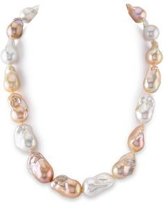 This strand is absolutely gorgeous and represents the finest of the finest for Freshwater pearls. This strand also includes rare and large pearls, with a centerpiece that measures at 16mm. AAA quality pearls with a high level of luster bring out the beauty of this gorgeous pearl necklace. Baroque Pearl Necklace, Buy Necklace, Pearl Necklaces, Freshwater Pearl Bracelet, Pearl Gemstone, Freshwater Pearl Necklaces, Stunning Necklace, Pearl Stud Earrings, Adjustable Necklace