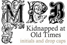 an old time logo with the letters m, b and d in black and white