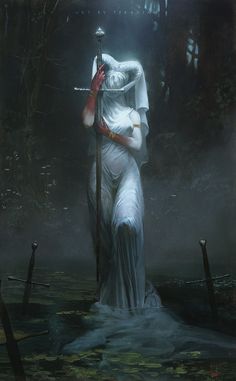 The Lady Of The Lake, Lady Of The Lake, Dark Portrait, Lake Art, Goth Art, Ethereal Art