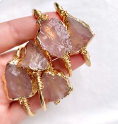 Genuine Rose Quartz Bracelet Cuff Luxury Rectangular Jewelry With Quartz Movement, Pink Crystal Bracelet, Hair Charms, Rose Quartz Jewelry, Raw Rose Quartz, Rose Gold Quartz, Brass Cuff, Rose Quartz Bracelet, Rose Quartz Stone