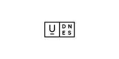 the letters u and n are made up of squares, which appear to have been drawn in