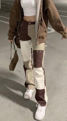 Brown Outfit, Tomboy Style Outfits, Vibe Clothes, Streetwear Fashion Women, Indie Outfits, Swaggy Outfits, Tomboy Fashion, Mode Vintage, Streetwear Outfit