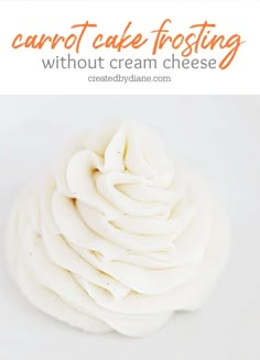 vegan cream cheese frosting on a white plate