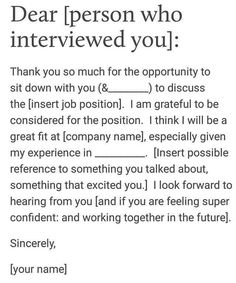 a letter to someone who is interested in their job