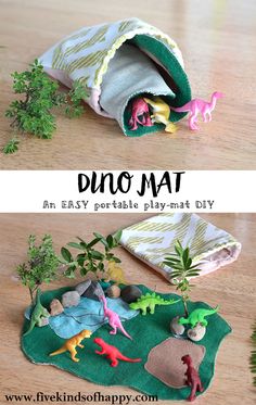 an easy diy project for kids to make dino mats