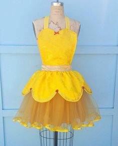 Belle Apron, Hostess Outfit, Apron Inspiration, Belle Tutu, Teacher Costume, Princess Aprons, Up Cosplay, Costume Tutu, Pretty Apron