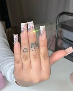 Random Nails, Nails Coffin Short, Ombre Acrylic Nails, Acrylic Nails Designs, French Acrylic Nails