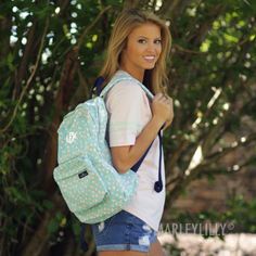 Monogrammed Backpack Personalized Backpack Kids, Monogram Backpack, Preppy Southern, Southern Girls, Marley Lilly, Go Back To School, Preppy Girl, Prep School, Kids Backpack