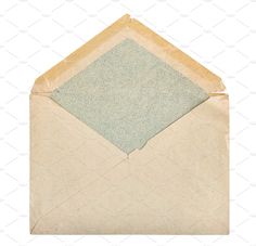 an open envelope with a piece of paper sticking out of the front and side of it