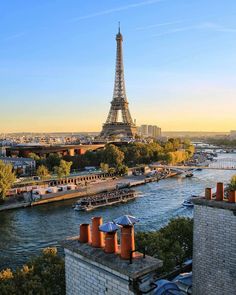 the eiffel tower towering over the city of paris