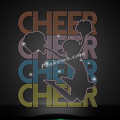 the word cheer is spelled in different colors and sizes with an image of mickey mouse on it