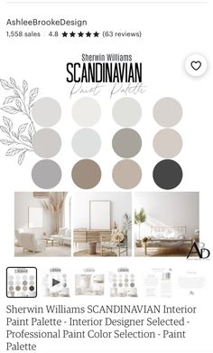 an ad for the interior paint color selection in white and neutrals, with text that reads