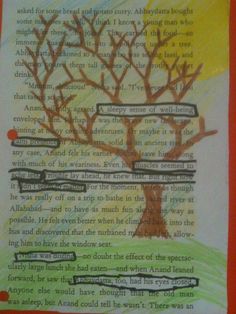 a piece of paper that has been altered to look like a tree