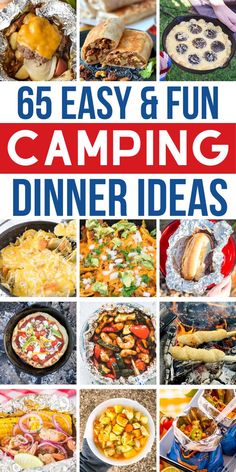 fun dinner ideas for camping Amazing Camping Meals, Camping Food Ideas Dinner Easy Meals, Make Ahead Rv Camping Meals, Camping Meals Easy Tin Foil Dinners, Meals To Make While Camping, Tv Camping Meals, Easy Tin Foil Dinners Camping, Dinner Camping Ideas, Camper Meal Ideas