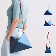 New Women’s Geometric Transformable Triangular Handbag - Shoulder Bag / Clutch This Unique, Small Designer Handbag Is Perfect For Those Who Appreciate Versatility And A Modern Look. Featuring An Eye-Catching Geometric Design, This Bag Transforms Into Multiple Forms: From A Triangular Shoulder Bag To A Sleek Clutch. The Bag’s Adjustable Form Is Achieved Through A Zipper System, Allowing It To Switch Between A Mini Handbag And A Pyramid Shape, Offering Stylish Functionality. Size: Length: 11 Inche Foldable Bag, Summer Party Outfit, Triangle Bag, Queen Fashion, Apollo Box, Mini Handbags, Stylish Gifts, Perfect Bag, Womens Casual Outfits