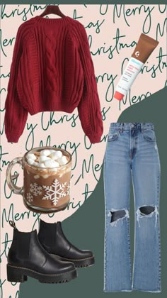 Christmas Party Outfits Teen Girl, Holiday Parade Outfit, Christmas Warm Outfit, Teenager Christmas Outfits, Christmas Fits Ideas, Christmas School Outfit Ideas, Christmas Fair Outfit, Christmas Outfit Ideas Teens, Christmas Outfits Inspiration