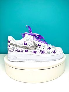 Fifteenth Birthday Nike Shoes, Quinceañera Nike Shoes, Personalized Wedding Shoes, Bridal Sneakers, Sweet 16 Shoes, Mis XV años Sweet 16 Shoes, Quince Shoes, Fifteenth Birthday, Barbie Party Decorations, Bridal Sneakers, 16 Party Ideas, Sweet 16 Party Ideas, Sweet 16 Party, Barbie Party