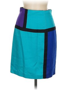 Wrapper Casual Skirt Size: 9 Bottoms - used. 50% RAYON, 50% POLYESTER, Color Block | Wrapper Casual Skirt: Teal Color Block Bottoms - Size 9 Stretch Color Block Bottoms, Short Shape, Summer Multicolor Color Block Skirt, Fitted Multicolor Color Block Skirt, Solid Color Swim Skirt With 4-way Stretch, Casual Skirt, Teal Colors, 9 And 10, Color Block, Womens Bottoms