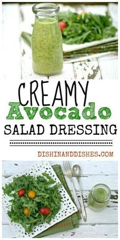 creamy avocado salad dressing is the perfect way to use it as an appetizer